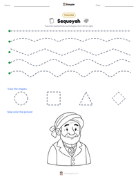 Sequoyah printable worksheet preview