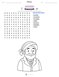 Prévia da folha de atividades imprimível Sequoyah