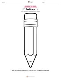 Anteprima della scheda stampabile di Scrittura