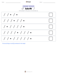 Schrift afdrukbare werkblad voorbeeld