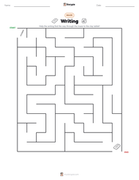 Writing printable worksheet preview