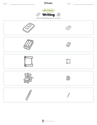 Writing printable worksheet preview