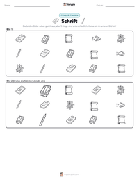Schrift druckbare Arbeitsblatt Vorschau