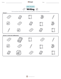 Writing printable worksheet preview
