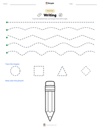 Writing printable worksheet preview