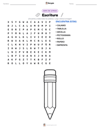 Vista previa de la hoja de trabajo imprimible de Escritura
