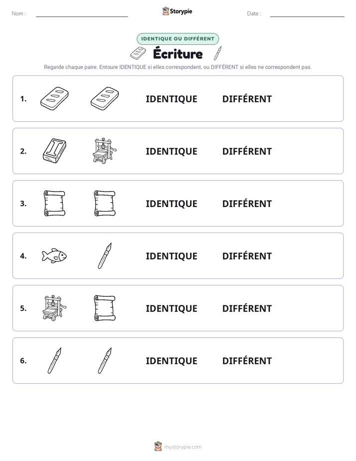 Identique ou Différent