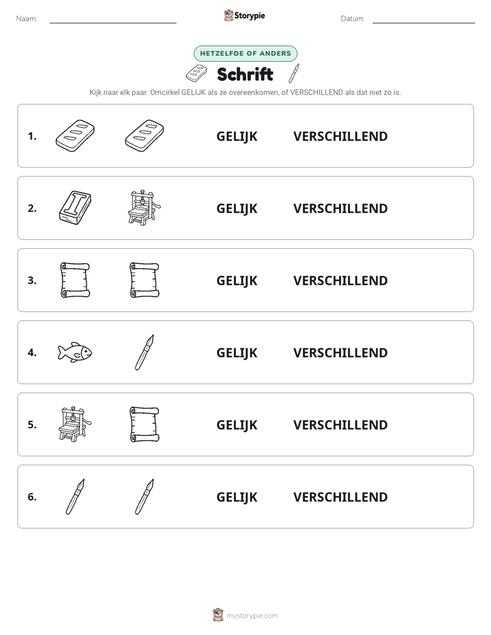 Zelfde of Verschillend