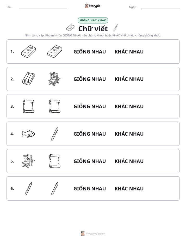 Giống Hay Khác