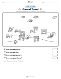 Channel Tunnel printable worksheet preview