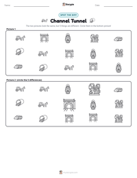 Channel Tunnel printable worksheet preview