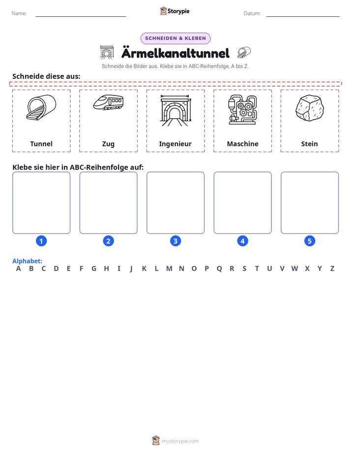 Schneiden & Einfügen Alphabet