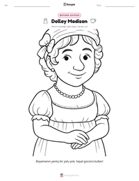 Dolley Madison yazdırılabilir çalışma sayfası önizlemesi