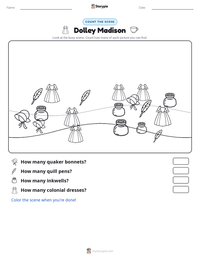 Dolley Madison printable worksheet preview