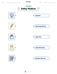 Dolley Madison printable worksheet preview