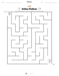 Dolley Madison printable worksheet preview