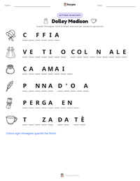 Anteprima della scheda stampabile di Dolley Madison