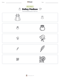 Dolley Madison printable worksheet preview
