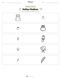 Anteprima della scheda stampabile di Dolley Madison