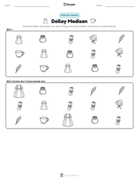 Dolley Madison druckbare Arbeitsblatt Vorschau