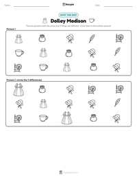 Dolley Madison printable worksheet preview