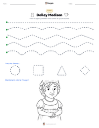 Aperçu de la feuille de travail imprimable Dolley Madison