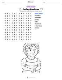 Dolley Madison printable worksheet preview