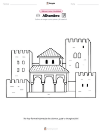 Vista previa de la hoja de trabajo imprimible de Alhambra