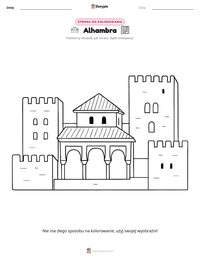 Podgląd drukowalnego arkusza ćwiczeń Alhambra