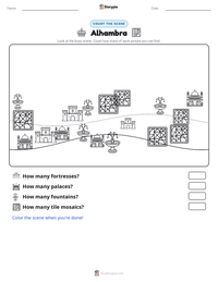 Alhambra printable worksheet preview