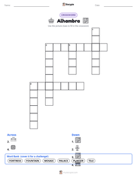 Alhambra printable worksheet preview