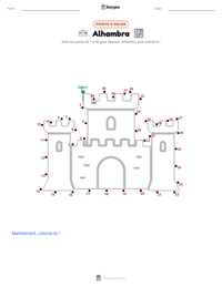 Aperçu de la feuille de travail imprimable Alhambra