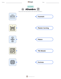 Alhambra printable worksheet preview