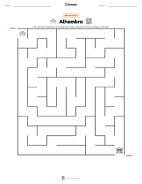 Alhambra druckbare Arbeitsblatt Vorschau