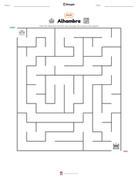 Alhambra printable worksheet preview
