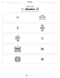 Alhambra druckbare Arbeitsblatt Vorschau
