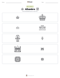 Alhambra printable worksheet preview
