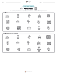 Anteprima della scheda stampabile di Alhambra