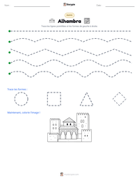 Aperçu de la feuille de travail imprimable Alhambra
