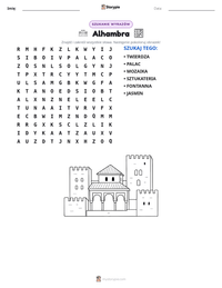 Podgląd drukowalnego arkusza ćwiczeń Alhambra
