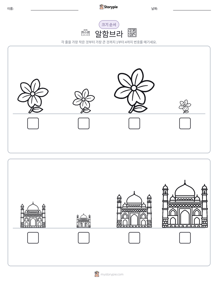크기 순서