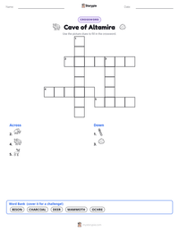 Cave of Altamira printable worksheet preview