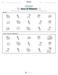 Cave of Altamira printable worksheet preview
