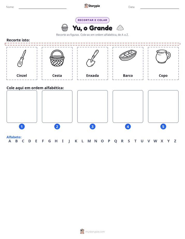 Recortar & Colar Alfabeto