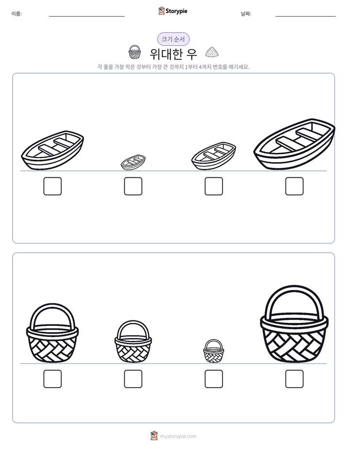 크기 순서