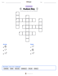 Hudson Bay printable worksheet preview
