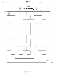 Hudson Bay printable worksheet preview