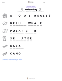 Hudson Bay printable worksheet preview