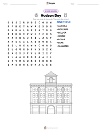 Hudson Bay printable worksheet preview