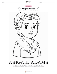 Abigail Adams druckbare Arbeitsblatt Vorschau